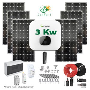 3 Kw - Sistem Fotovoltaic Growatt